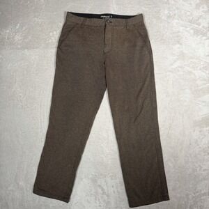 Betabrand Brown Textured Dress Pants Mens 30x32 Straight Leg Chino Slacks